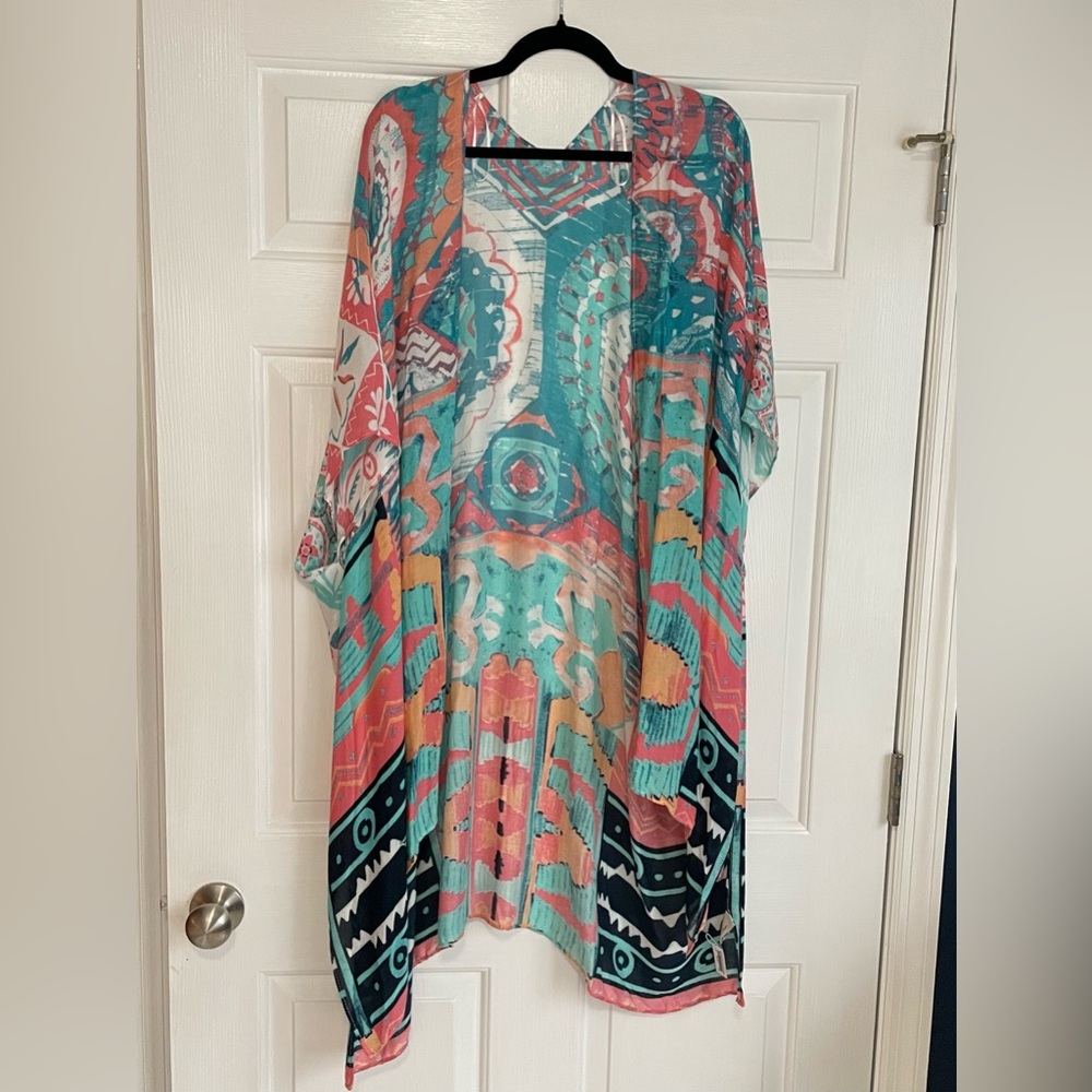 Comfy Luxe Colorful Bohemian Kimono Duster